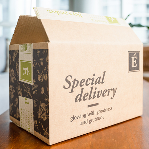 Eminence Organics' sustainable shipping materials